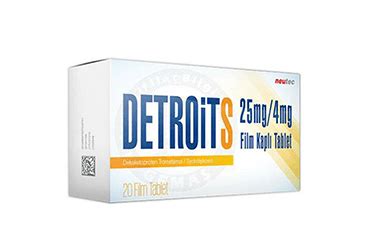 Detroits 25mg/4mg Film Kapli Tablet (20 Tablet) Fiyatı