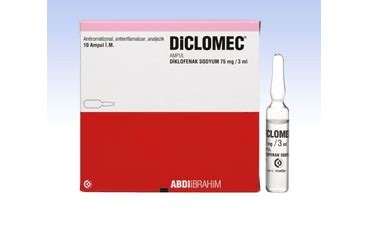 Diclomec 75 Mg / 3 Ml Im Enjeksiyonluk Cozelti Iceren 10 Ampul Fiyatı