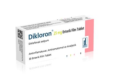 Dikloron 25 Mg 30 Enterik Film Tablet