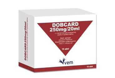 Dobcard 250 Mg / 20 Ml Infuzyon Icin Konsantre Cozleti Iceren 10 Ampul Fiyatı