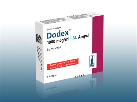 Dodex 1000 Mcg/ml I.m. Enjeksiyonluk Cozelti Iceren (5 Ampul)