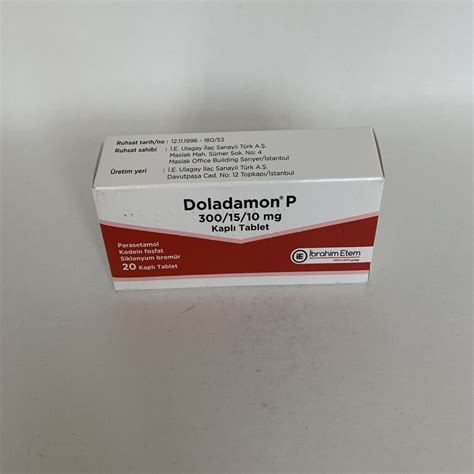 Doladamon P 300/15/10 Mg Kapli Tablet (20 Kapli Tablet)