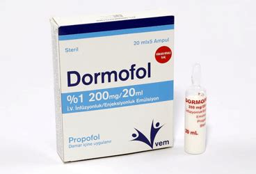Dormofol %1 200 Mg/20 Ml Iv Infuzyonluk/enjeksiyonluk Emulsiyon (5 Ampul) Fiyatı