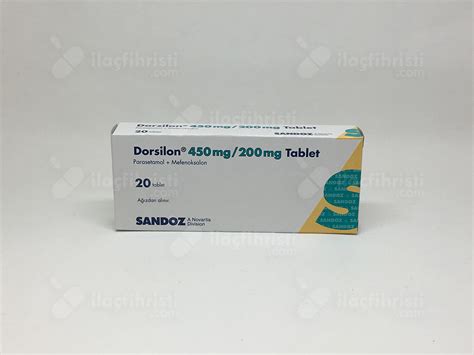 Dorsilon 200 Mg 20 Tablet