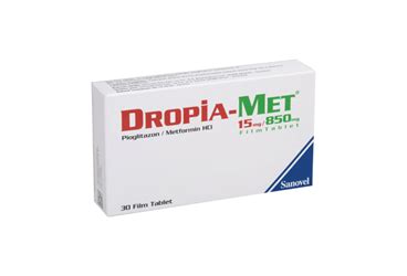 Dropia-met 15/850 Mg 30 Film Kapli Tablet