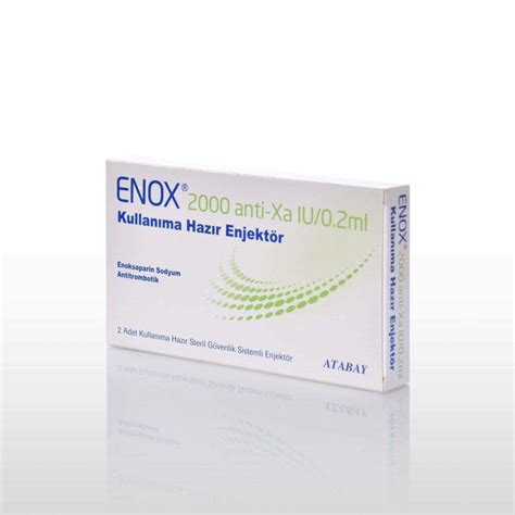 Enox 2000 Anti-xa Iu/0,2 Ml Kull.hazir Enjektor