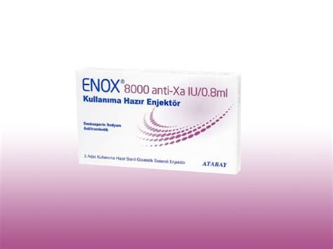 Enox 8000 Anti-xa Iu/0,8 Ml 2 Kullanima Hazir Enjektor