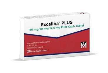 Excaliba Plus 40 Mg/ 10 Mg/ 12,5 Mg Film Kapli Tablet (28 Tablet)