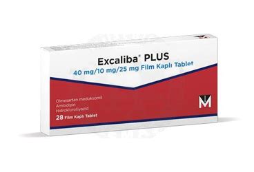 Excaliba Plus 40 Mg/ 10 Mg/ 25 Mg Film Kapli Tablet (28 Tablet)