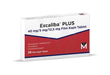 Excaliba Plus 40 Mg/ 5 Mg/ 12,5 Mg Film Kapli Tablet (28 Tablet)