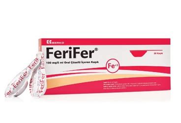 Ferifer 100 Mg/5 Ml Oral Cozelti Iceren 20 Kasik