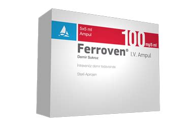 Ferroven 100 Mg / 5 Ml Iv Enjeksiyonluk Cozelti (5 Ampul)