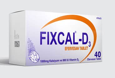 Fixcal D3 1000 Mg/880 Iu 40 Efervesan Tablet Fiyatı