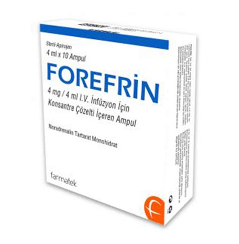 Forefrin 4 Mg/4 Ml Iv Infuzyon Icin Konsantre Cozelti Iceren 10 Ampul