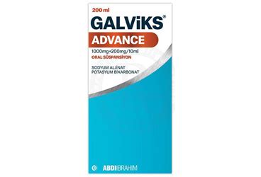 Galviks Advance 1000 Mg + 200 Mg / 10 Ml Oral Suspansiyon Fiyatı
