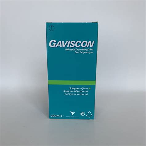 Gaviscon 500 Mg + 267 Mg + 160 Mg / 10 Ml Oral Suspansiyon (200 Ml)  Fiyatı