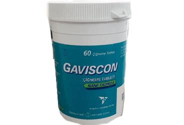 Gaviscon 500 Mg / 267 Mg / 160 Mg Cigneme Tableti (60 Tablet) Fiyatı