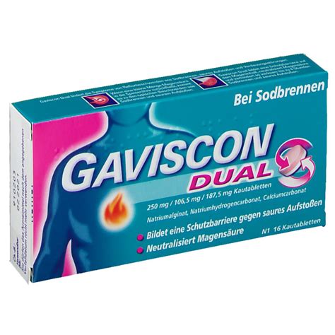 Gaviscon Double Action 250 Mg / 106.5 Mg / 187.5 Mg Cigneme Tableti (16 Tablet) Fiyatı