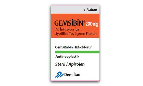 Gemsibin 200 Mg Iv Infuzyon Icin Liyofilize Toz Iceren 1 Flakon Fiyatı