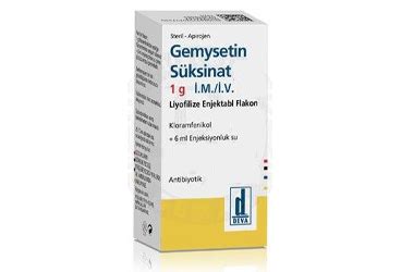 Gemysetin Suksinat 1 G I.m./i.v. Enjeksiyonluk Cozelti Hazirlamak Icin Liyofilize Toz (1 Flakon)