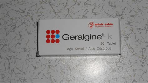 Geralgine-k 20 Tablet Fiyatı