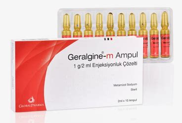 Geralgine-m 1000 Mg/2 Ml Im/iv Enjeksiyonluk Cozelti (10 Ampul) Fiyatı