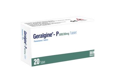Geralgine-p 500/30 Mg 20 Tablet Fiyatı