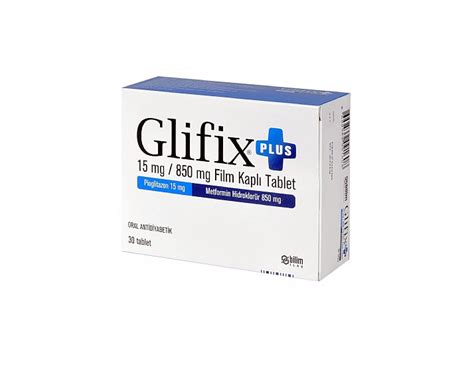 Glifix Plus 15/1000 Mg 30 Film Kapli Tablet