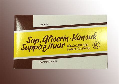 Gliserin-kansuk K 1400 Mg 10 Sup.
