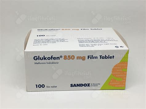 Glukofen Ret.850 Mg 100 Tablet Fiyatı