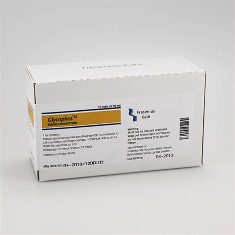 Glycophos 216 Mg/ml Konsantre Infuzyonluk Cozelti. 10 Flakon Fiyatı