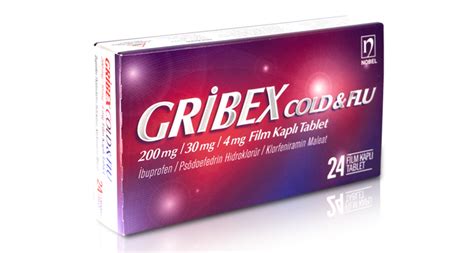 Gribex Cold & Flu 200 Mg/30 Mg/4 Mg Film Kapli Tablet (24 Tablet) Fiyatı