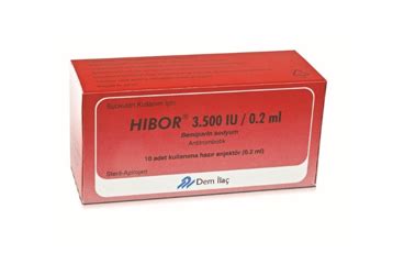 Hibor 3500 Iu/0.2 Ml Kullanima Hazir 10 Enjektor Fiyatı