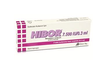 Hibor 7500 Iu/0.3 Ml Kullanima Hazir 2 Enjektor Fiyatı