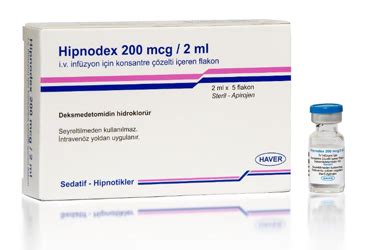 Hipnodex 200 Mcg/ 2 Ml Iv Infuzyon Icin Konsantre Cozelti Iceren Flakon (5 Flakon) Fiyatı