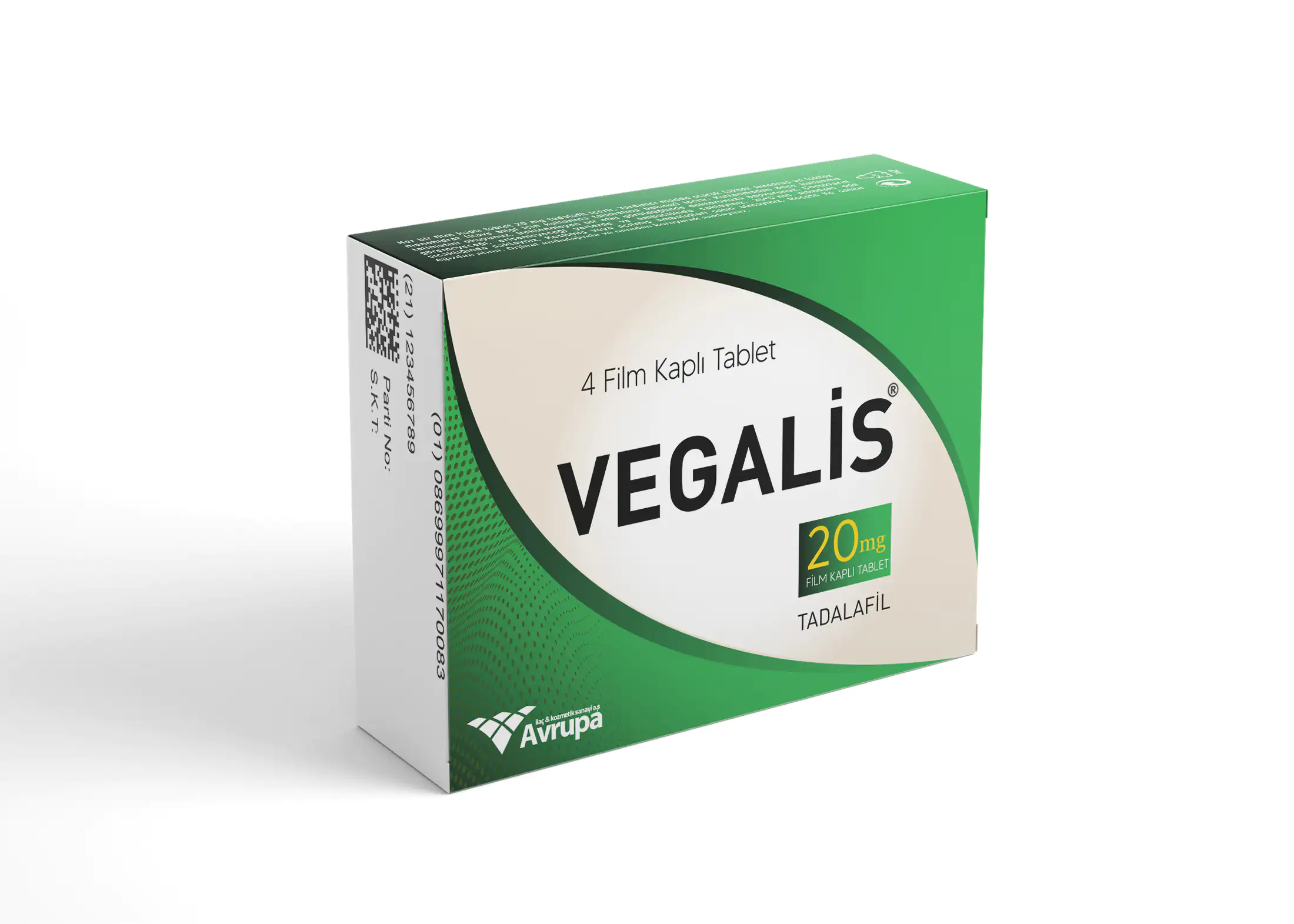Vegalis 20 Mg 4 Film Kaplı Tablet
