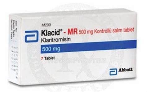 Klacid Mr 500 Degistirilmis Salim Tablet (14 Tablet) Fiyatı