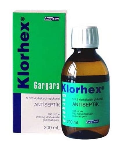 Klorhex Plus 2.5 Mg/ml + 1.2 Mg/ml Gargara. 200 Ml Fiyatı