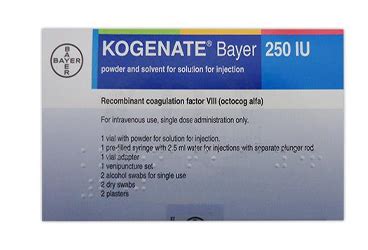Kogenate Bayer 2000 Iu Iv Enjeksiyon Icin Liyofilize Toz Iceren Flakon+ Kullanima Hazir Enjektorde Cozucu