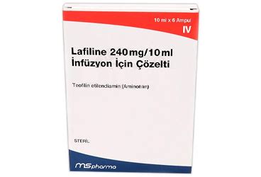Lafiline 240 Mg/10 Ml Iv Infuzyon Icin Cozelti Iceren 100 Ampul