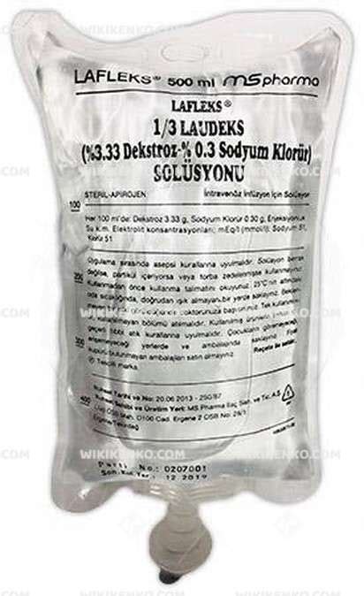 Lafleks 1/3 Laudeks %3,33 Dekstroz %0,3 Sodyum Klorur 1000 Ml (setsiz)