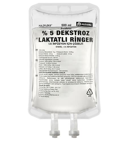 Lafleks %5 Dekstroz %0,2 Sodyum Klorur Cozeltisi 250 Ml(setli) Pp Torba