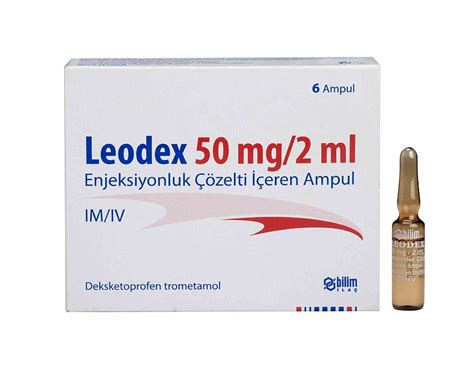 Leodex 50 Mg/2 Ml Enjeksiyonluk Cozelti Iceren 6 Ampul Fiyatı