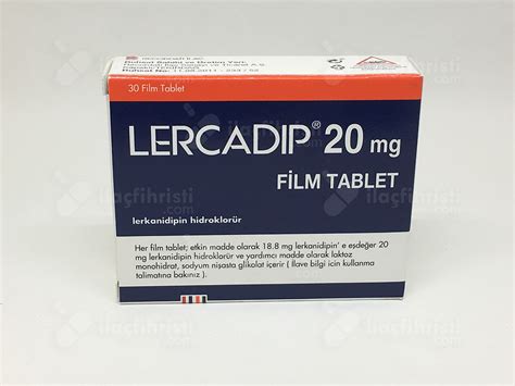 Lercadip 20 Mg 30 Film Tablet