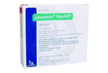 Levemir Penfill 100u/ml 5x3ml Kartus Icinde Enj. Coz. Fiyatı