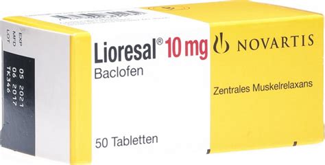 Lioresal 10 Mg 50 Tablet