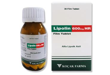 Lipolin 600 Mg Hr 30 Film Tablet Fiyatı