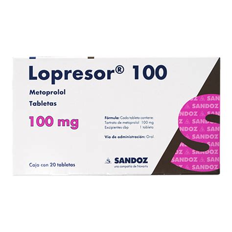 Lopresor 100 Mg 20 Tablet