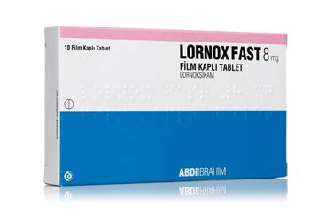 Lornox Fast 8 Mg Film Kapli Tablet (10 Tablet)