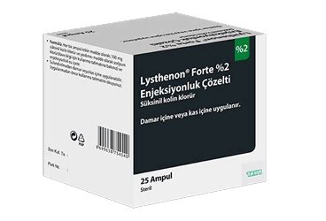 Lysthenon Forte %2 Enjeksiyonluk Cozelti (25 Ampul) Fiyatı